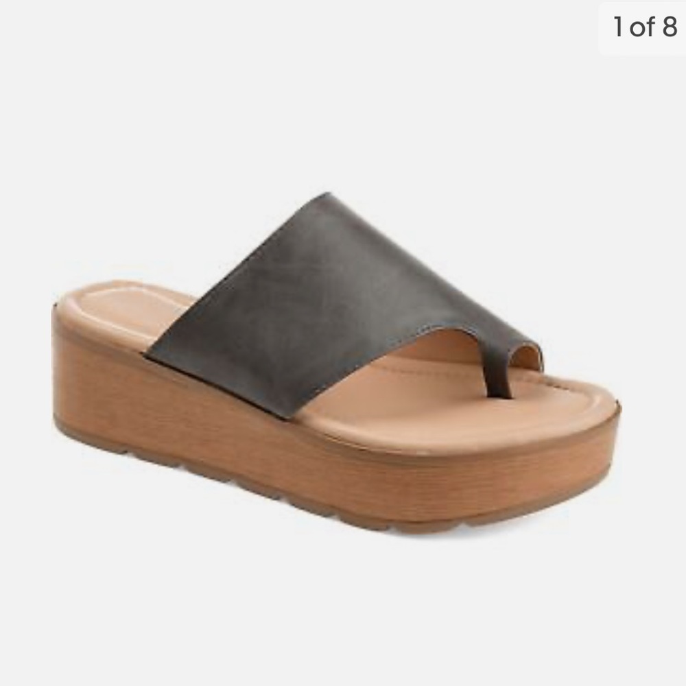 Journee Collection Gray Sandal
